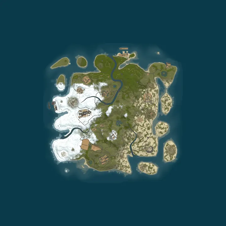 Map of A Shockbyte Rust Server