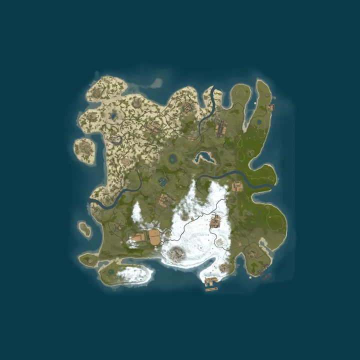 Map of [AU] AshRust 3x Monthly Main | QoL/Loot+ | Full Wiped