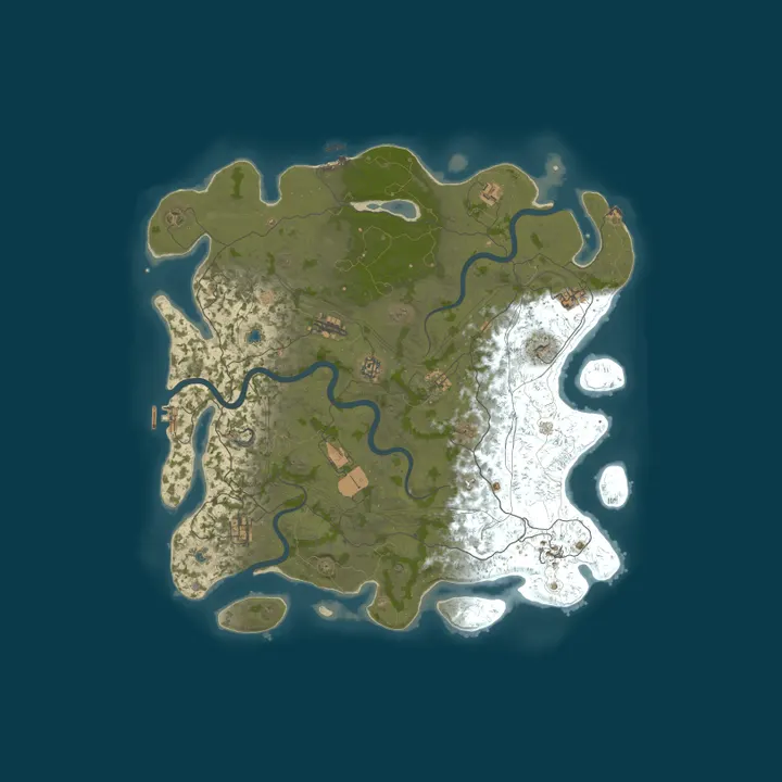 Map of A Shockbyte x Discord Production Rust Server