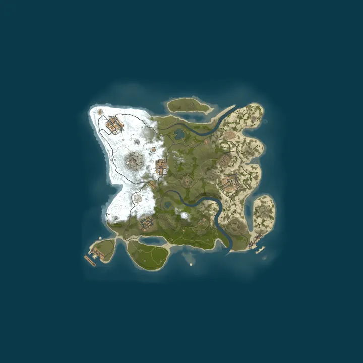 Map of A Shockbyte x Discord Production Rust Server
