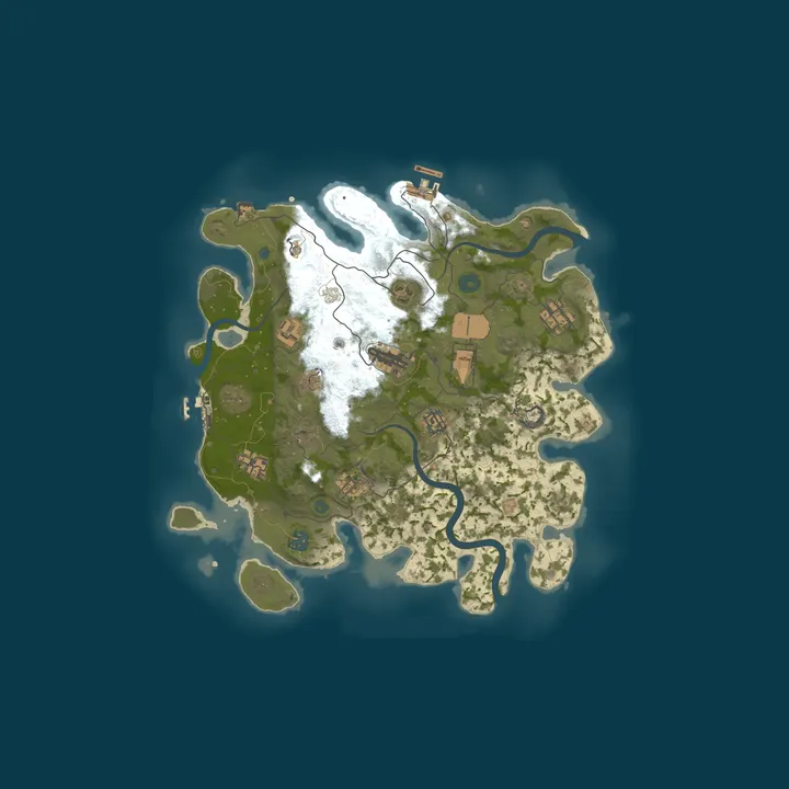 Map of A Shockbyte x Discord Production Rust Server