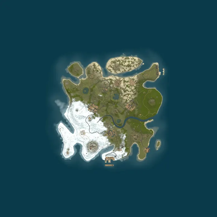 Map of A Shockbyte Rust Server