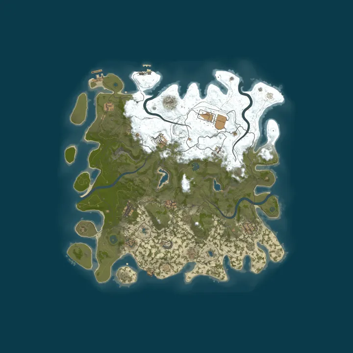 Map of Senior Survivors of Rust/PVE/NO KILL/NO RAID
