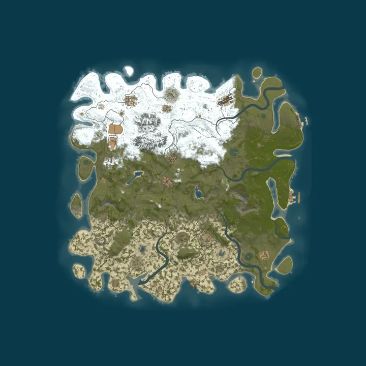 Map of A Shockbyte Rust Server