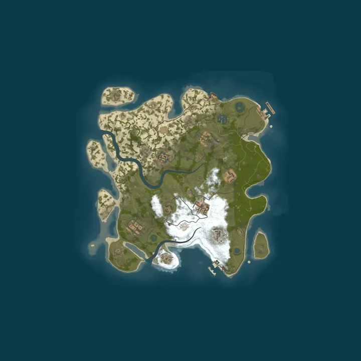 Map of A Shockbyte Rust Server