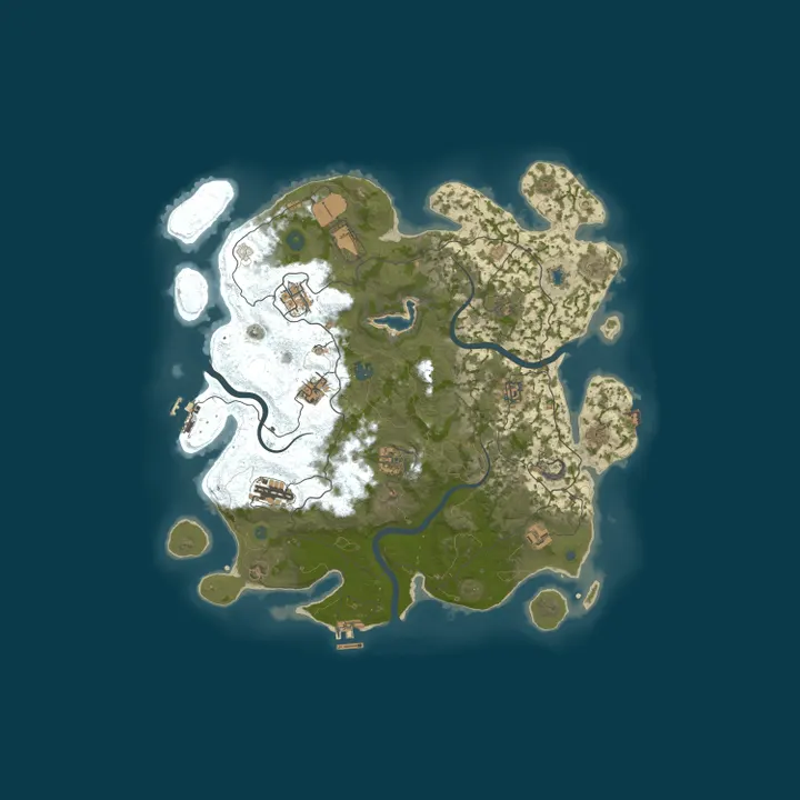 Map of 4Netplayers Rust Server Keller2104