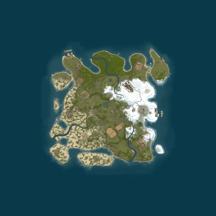 Map of [US] Shooters Rust 1000X PVP XP|KITS|SHOP