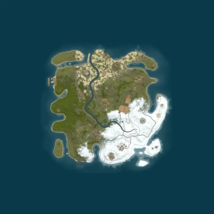 Map of Chill Rust 1.5x | Solo/Duo | NOOB FRIENDLY