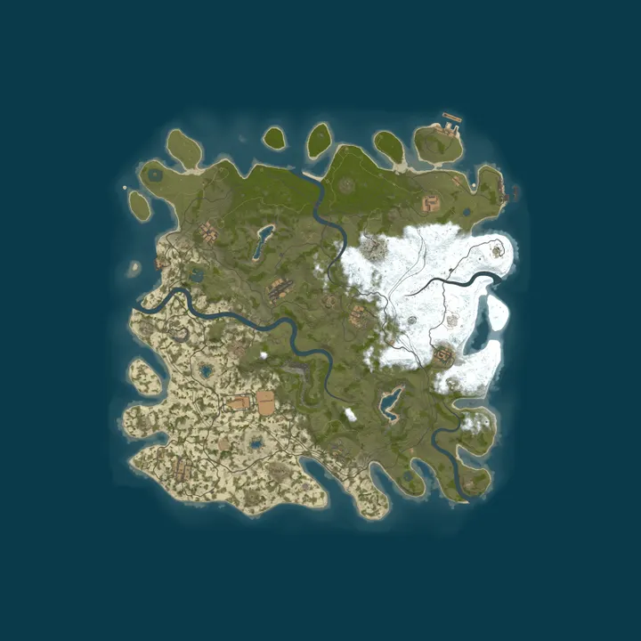 Map of HighMiles 10x PVE|No Bp|SkillTree|Kits|RaidBases|EpicLoot