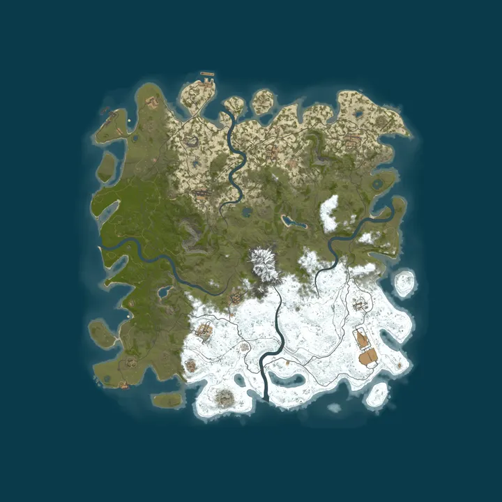 Map of Rusty Daze 5X:  PVE, KITS, HeliHUD, & More...