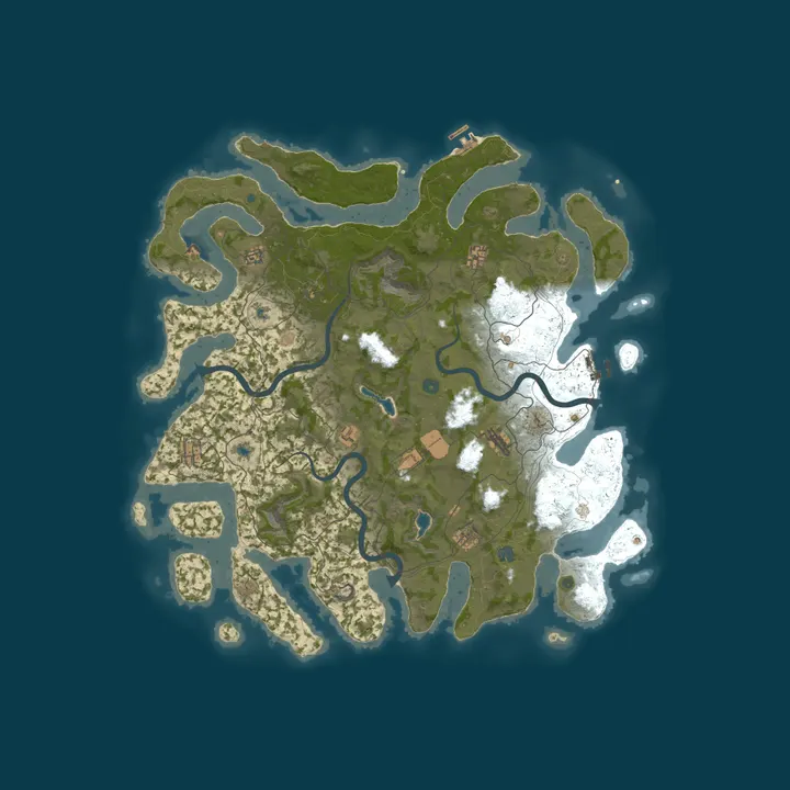 Map of Celestial Rust x5 CLANS RAIDABLE BASES|TP|HOMES|KITS|+MORE