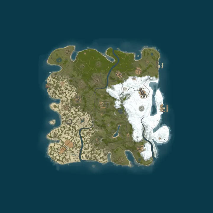Map of [EU] AshRust 3x Monthly Solo/Duo/Trio | Full Wiped