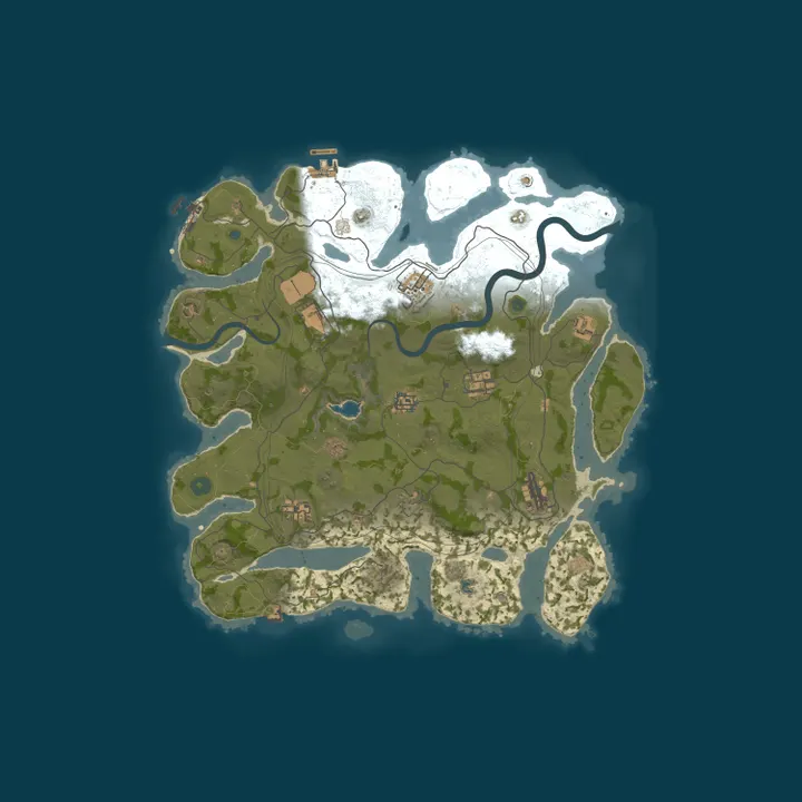 Map of [EU] RUSTICATION 10x Solo/Duo/Trio/Quads|Loot x10|TP|Home|PvP|