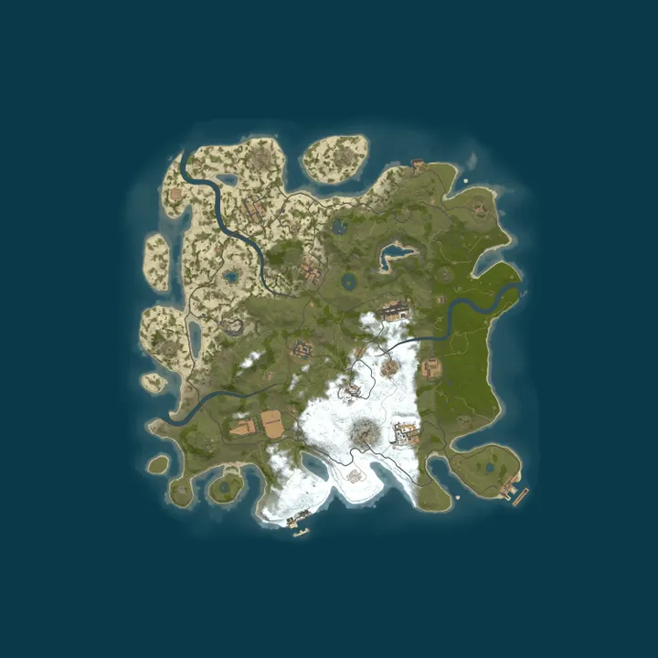 Map of GMax Rust Server