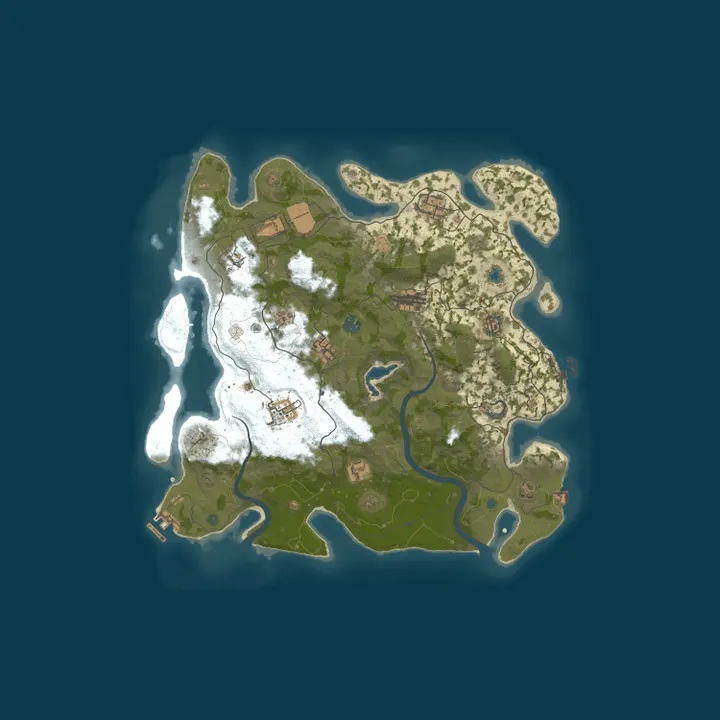 Map of Rust Life's Good PVE x5 | Low Latency | Kits | Events