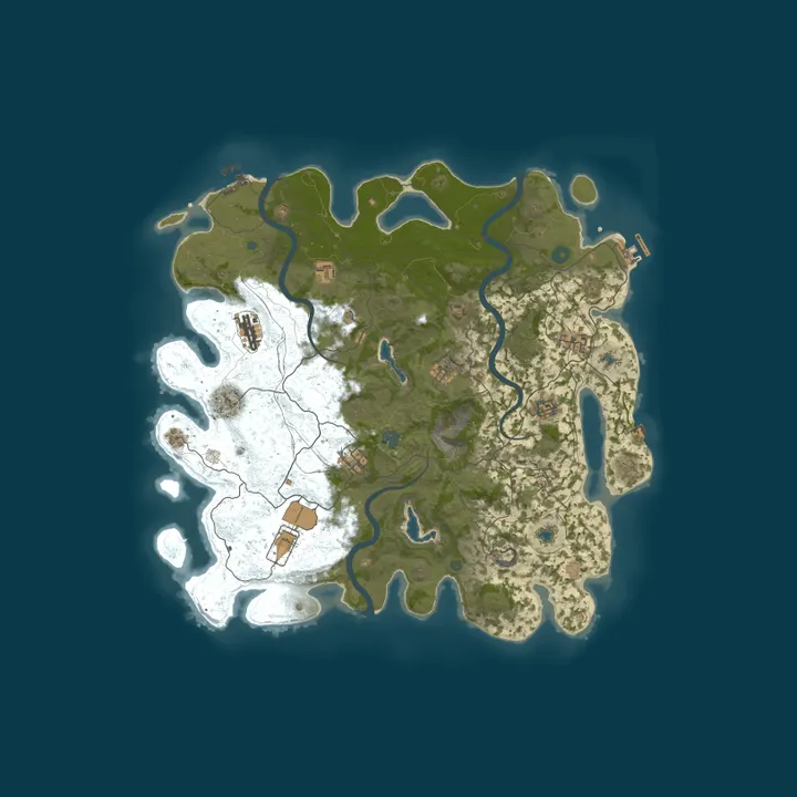 Map of My Rust server | Powered by AMP