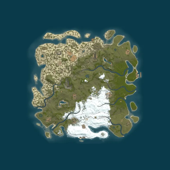 Map of Rusty_Sun [DE/ENG/ES/RU] | PvE | BradleyHeli | RaidBases & Even