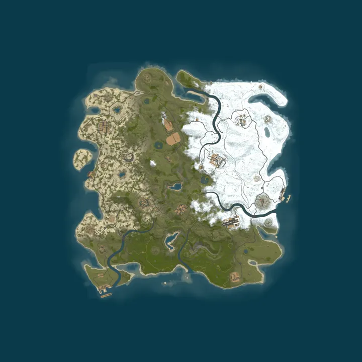 Map of L2X3 RUST Server